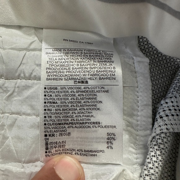 Banana Republic Sloan Womens Pants Size 0 White Black Grid Dot Textured Low Rise - Picture 9 of 11